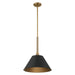 Thesis - 207335A - One Light Pendant - Mcgill - Natural Brass, Matte Black