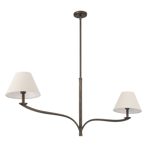 Bethany Two Light Linear Chandelier Forged Bronze