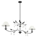 Thesis - 207346A - Two Light Linear Chandelier - Presley - Textured Black, Clear