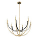 Thesis - 207368A - Six Light Chandelier - Sussex - Champagne Gold, Black