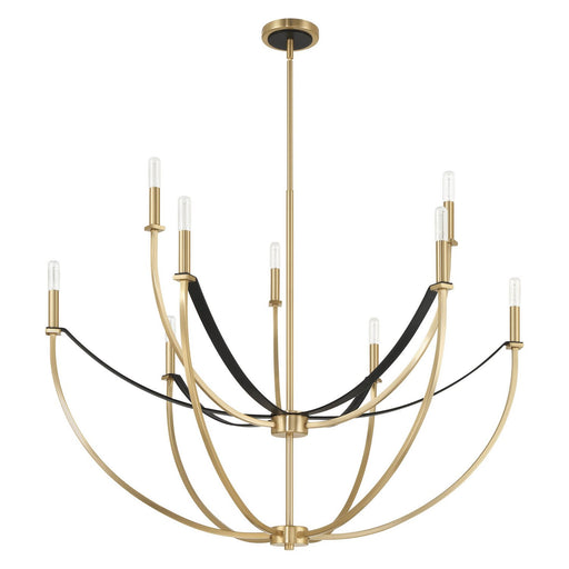 Thesis - 207371A - Nine Light Chandelier - Sussex - Champagne Gold, Black