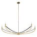 Thesis - 207372A - Four Light Linear Chandelier - Sussex - Champagne Gold, Black