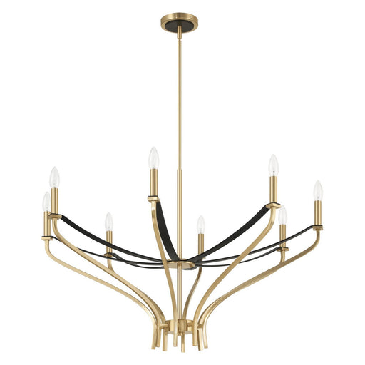 Thesis - 207369A - Eight Light Chandelier - Sussex - Champagne Gold, Black
