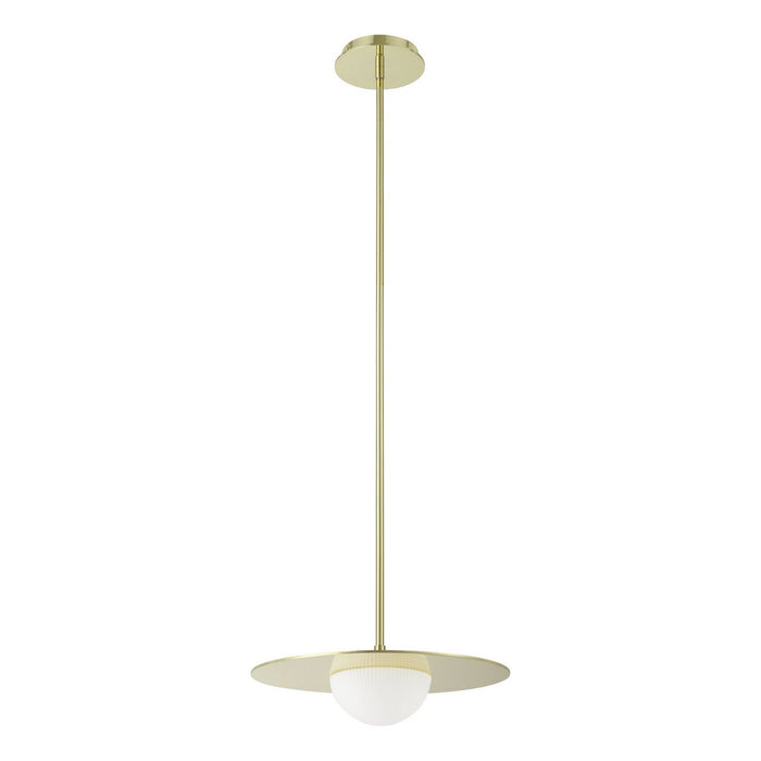 Thesis - 207408A - LED Convertible Pendant - Solstice - Polished Brass