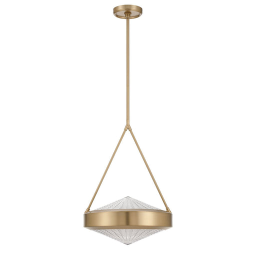 Agate Three Light Pendant Champagne Gold, Clear Holophane