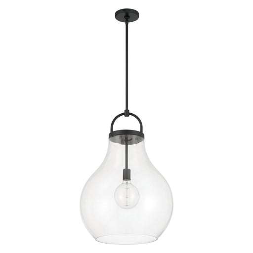 Mansfield One Light Pendant Matte Black