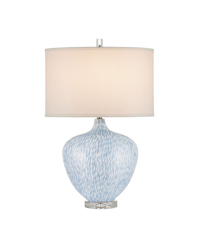 Tinney One Light Table Lamp Blue/Clear
