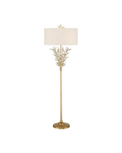 Forget-Me-Not Two Light Floor Lamp Clear/Chinois Gold Leaf