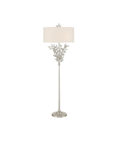Forget-Me-Not Two Light Floor Lamp Clear/Silver Leaf