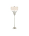 Currey and Company - 8000-0169 - Two Light Floor Lamp - Forget-Me-Not - Clear/Silver Leaf