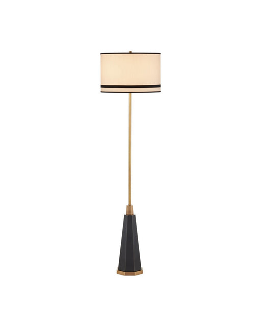 Currey and Company - 8000-0174 - One Light Floor Lamp - Gieves - Black/Bronze/Antique Brass