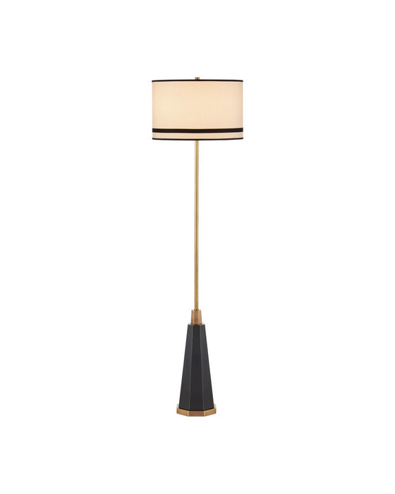 Currey and Company - 8000-0174 - One Light Floor Lamp - Gieves - Black/Bronze/Antique Brass