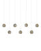 Currey and Company - 9000-1056 - Seven Light Pendant - Giro - Blue/Nickel/Silver