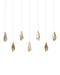 Currey and Company - 9000-1059 - Seven Light Pendant - Glace - Raj Mirror/Antique Brass/Silver