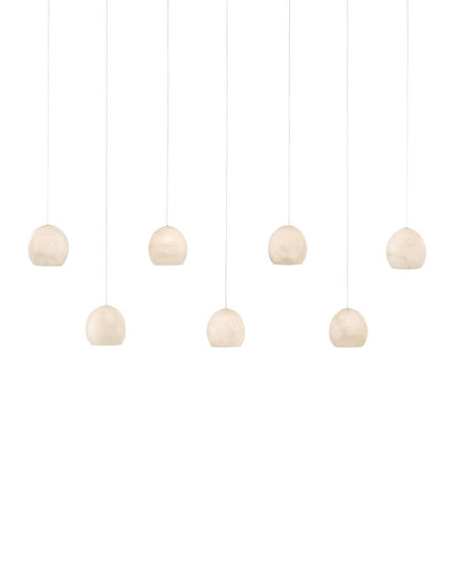 Lazio Seven Light Pendant White/Silver
