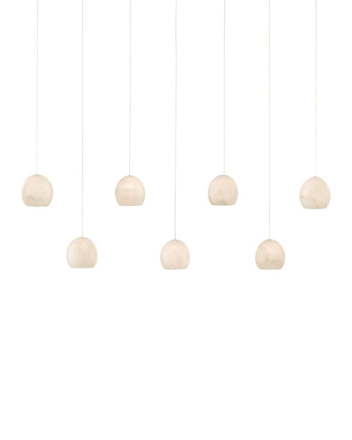Currey and Company - 9000-1064 - Seven Light Pendant - Lazio - White/Silver