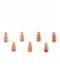 Currey and Company - 9000-1065 - Seven Light Pendant - Rame - Copper/Silver