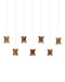 Currey and Company - 9000-1073 - Seven Light Pendant - Alsop - Brown/Black/Natural/Silver