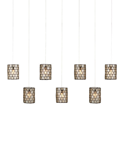 Regatta Seven Light Pendant Natural/Cupertino/Silver