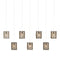 Currey and Company - 9000-1074 - Seven Light Pendant - Regatta - Natural/Cupertino/Silver