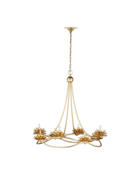 Currey and Company - 9000-1278 - Eight Light Chandelier - Cyrene - Gold Leaf