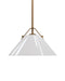 Currey and Company - 9000-1279 - One Light Pendant - Bronwen - Opaque White/Antique Brass