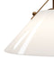 Currey and Company - 9000-1279 - One Light Pendant - Bronwen - Opaque White/Antique Brass