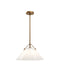 Currey and Company - 9000-1279 - One Light Pendant - Bronwen - Opaque White/Antique Brass
