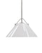 Currey and Company - 9000-1280 - One Light Pendant - Bronwen - Opaque White/Polished Nickel