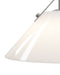 Currey and Company - 9000-1280 - One Light Pendant - Bronwen - Opaque White/Polished Nickel