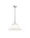 Currey and Company - 9000-1280 - One Light Pendant - Bronwen - Opaque White/Polished Nickel