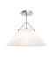 Currey and Company - 9000-1280 - One Light Pendant - Bronwen - Opaque White/Polished Nickel