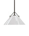 Currey and Company - 9000-1281 - One Light Pendant - Bronwen - Opaque White/Oil Rubbed Bronze