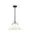 Currey and Company - 9000-1281 - One Light Pendant - Bronwen - Opaque White/Oil Rubbed Bronze