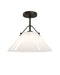 Currey and Company - 9000-1281 - One Light Pendant - Bronwen - Opaque White/Oil Rubbed Bronze