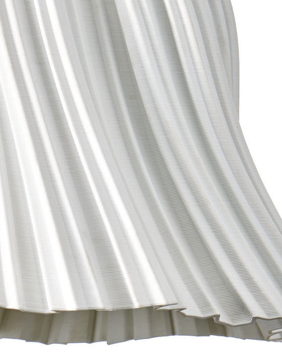 Currey and Company - 9000-1282 - One Light Pendant - Twirl - White/Antique Brushed Nickel