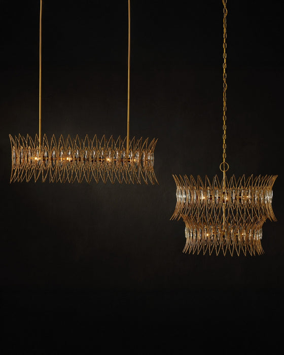 Currey and Company - 9000-1286 - Eight Light Chandelier - Marquise - Clear/Luxor Gold