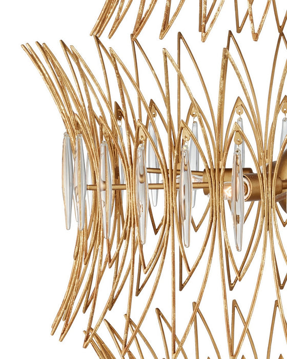 Currey and Company - 9000-1288 - 18 Light Chandelier - Marquise - Clear/Luxor Gold