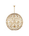 Currey and Company - 9000-1289 - Four Light Chandelier - Secret Garden - Clear/Contemporary Gold Leaf/Contemporary Gold