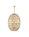 Currey and Company - 9000-1290 - Four Light Chandelier - Secret Garden - Clear/Contemporary Gold Leaf/Contemporary Gold