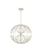 Currey and Company - 9000-1291 - Six Light Chandelier - Shinju - Natural/Contemporary Silver Leaf