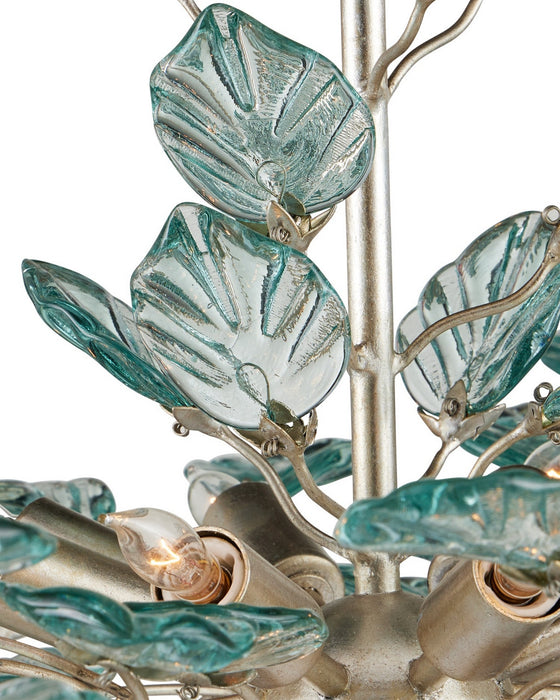 Currey and Company - 9000-1293 - Eight Light Chandelier - Baobab - Clear/Contemporary Silver Leaf/Contemporary Silver