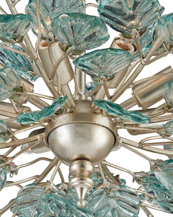 Currey and Company - 9000-1293 - Eight Light Chandelier - Baobab - Clear/Contemporary Silver Leaf/Contemporary Silver