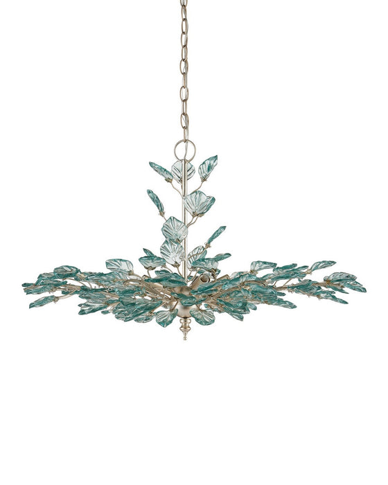 Currey and Company - 9000-1293 - Eight Light Chandelier - Baobab - Clear/Contemporary Silver Leaf/Contemporary Silver