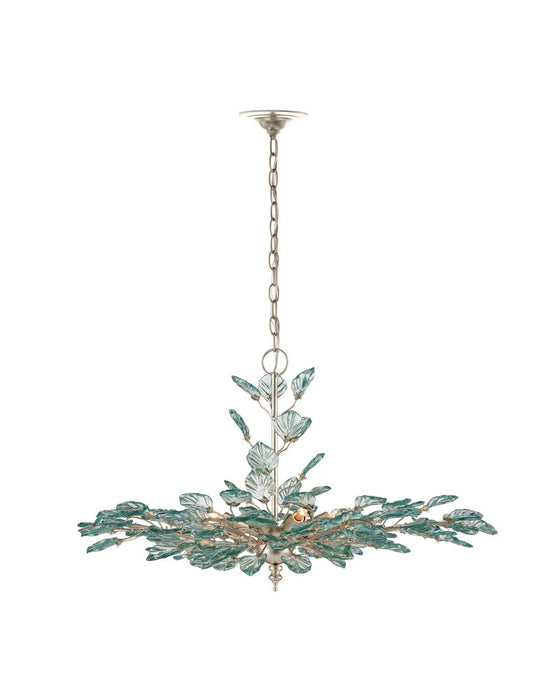 Currey and Company - 9000-1293 - Eight Light Chandelier - Baobab - Clear/Contemporary Silver Leaf/Contemporary Silver