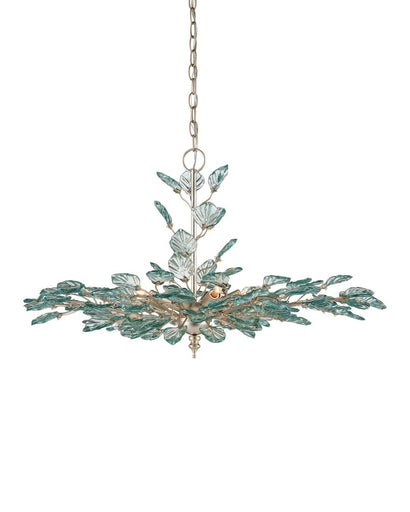 Baobab Eight Light Chandelier Clear/Contemporary Silver Leaf/Contemporary Silver