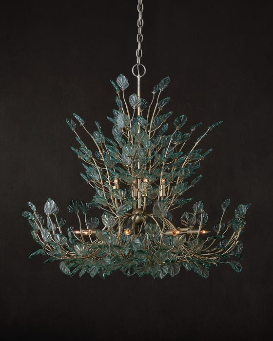 Currey and Company - 9000-1294 - 12 Light Chandelier - Baobab - Clear/Contemporary Silver Leaf/Contemporary Silver