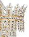 Currey and Company - 9000-1295 - Four Light Chandelier - Bradshaw - Frosted/Clear/Brass