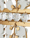 Currey and Company - 9000-1295 - Four Light Chandelier - Bradshaw - Frosted/Clear/Brass