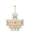 Currey and Company - 9000-1295 - Four Light Chandelier - Bradshaw - Frosted/Clear/Brass